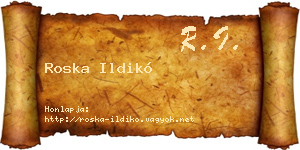 Roska Ildikó névjegykártya
